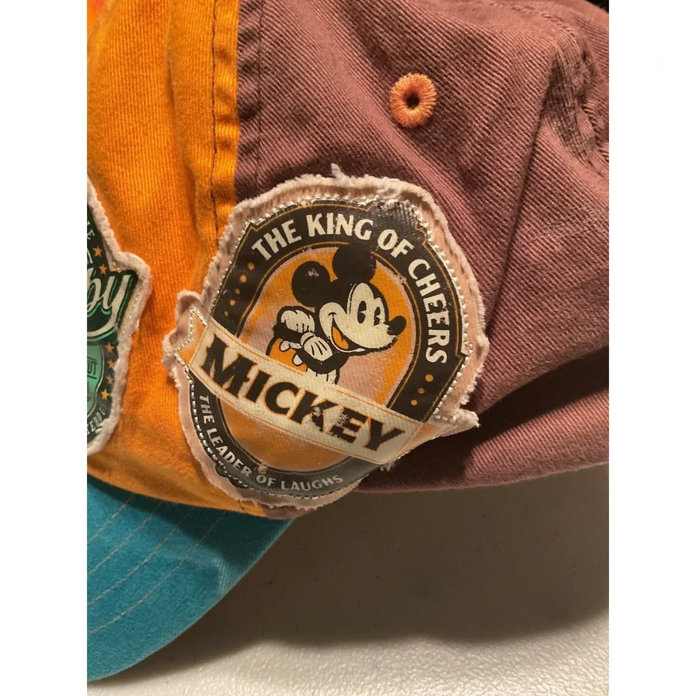 Disney Parks Mickey Oswald Donald Duck Grumpy Patch Hat‎ Adult Multi-Color Cap